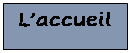 Zone de Texte: L�accueil